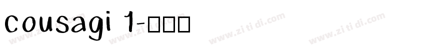 cousagi 1字体转换